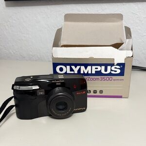 Olympus SuperZoom 3500 Black Film Camera FOR PARTS